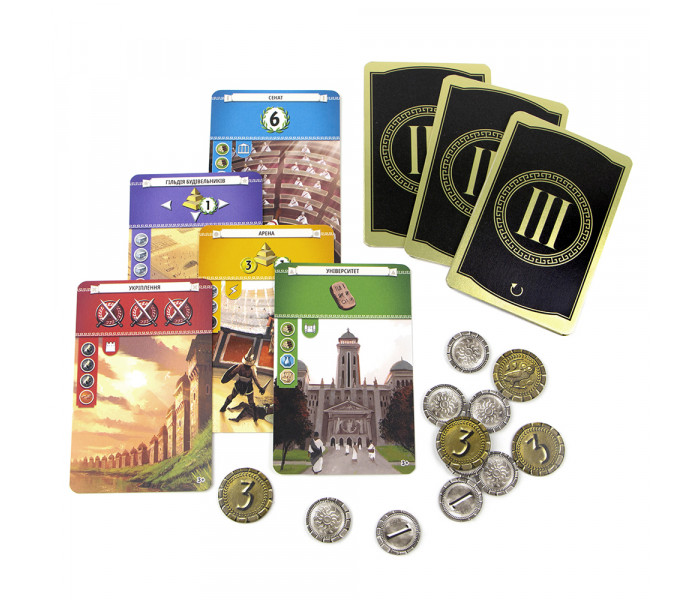 Настільна гра 7 чудес, 2 українське видання (7 Wonders UA). Repos Production (5425016925119)