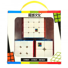 Набір кубиків Рубика MoYu Giftbox Stickerless 3 в 1