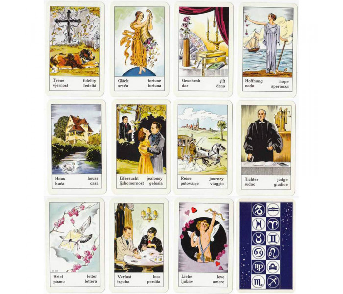 Tarot Gipsy Fortune Telling - карти гадальні, 36 листів (1901)
