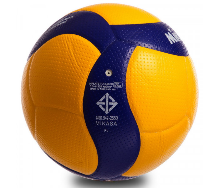 Мяч волейбольный Клееный PU MIKASA V300W (PU, №5, 5 сл., клееный)