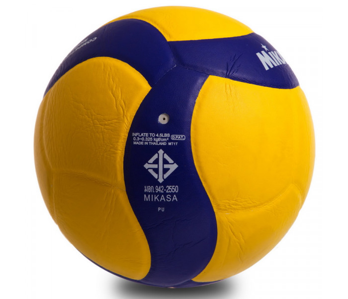 Мяч волейбольный Клееный PU MIKASA V330W (PU, №5, 5 сл., клееный)