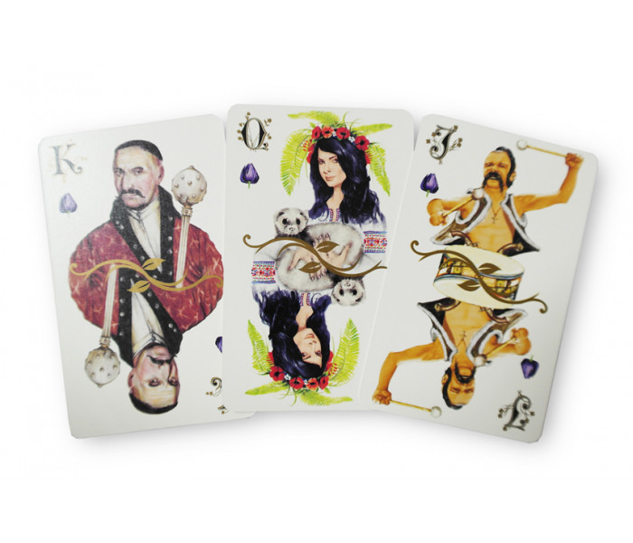 Сувенирные МИНИ игральные карты «Ukrainische Spielkarten» (Украинские DELUXE)