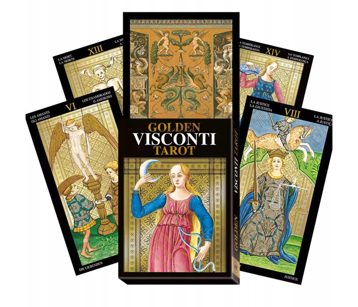 Golden Visconti Tarot (Grand Trumps) — Золотое Таро Висконти (Старшие Арканы). Lo Scarabeo
