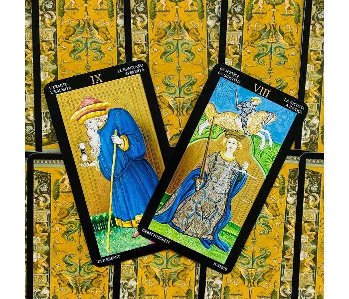 Golden Visconti Tarot (Grand Trumps) — Золотое Таро Висконти (Старшие Арканы). Lo Scarabeo