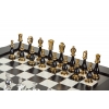 Фото 3 - Шаховий стіл Italfama Orientale, 58 x 58 см, фігури латунь, позолота, срібло (154GSBN+TAV86BG-N)
