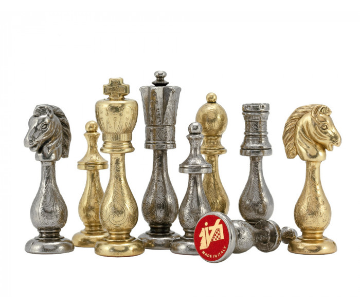 Шахматы Italfama Arabescato, 53 x 53 см, фигуры цинк, латунь, никель (81M+434R)