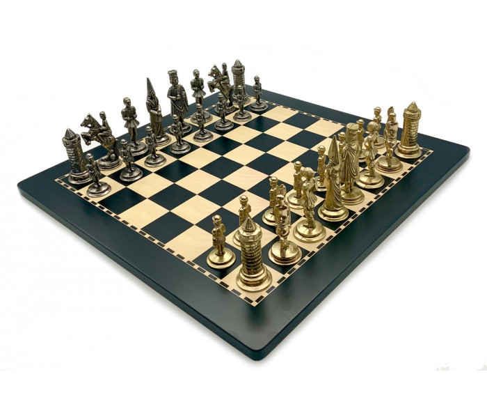 Шахматы Italfama Camelot, 40 х 40 см, фигуры цинк, латунь, никель (50M+G10240E)