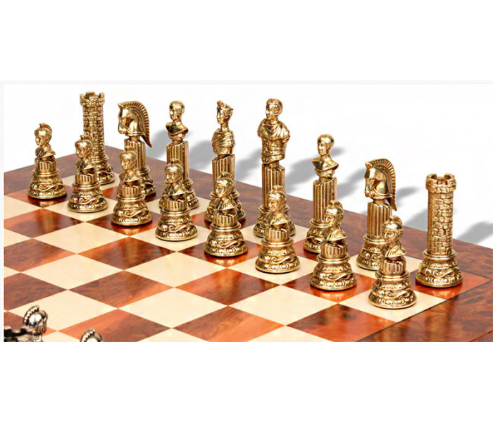 Шахматы Italfama Imperatore Romano, 42 x 42 см, фигуры цинк, латунь, никель (46M+721R)