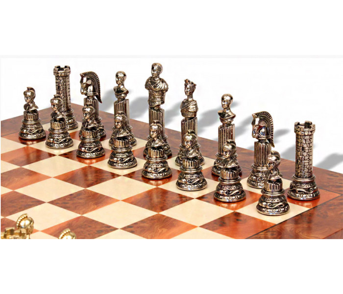 Шахматы Italfama Imperatore Romano, 42 x 42 см, фигуры цинк, латунь, никель (46M+721R)