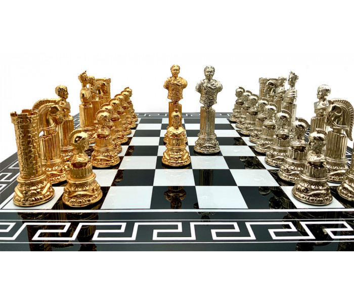Шахматы Italfama Imperatore Romano, 50 x 50 см, фигуры цинк, золото, серебро (46G+348NB)