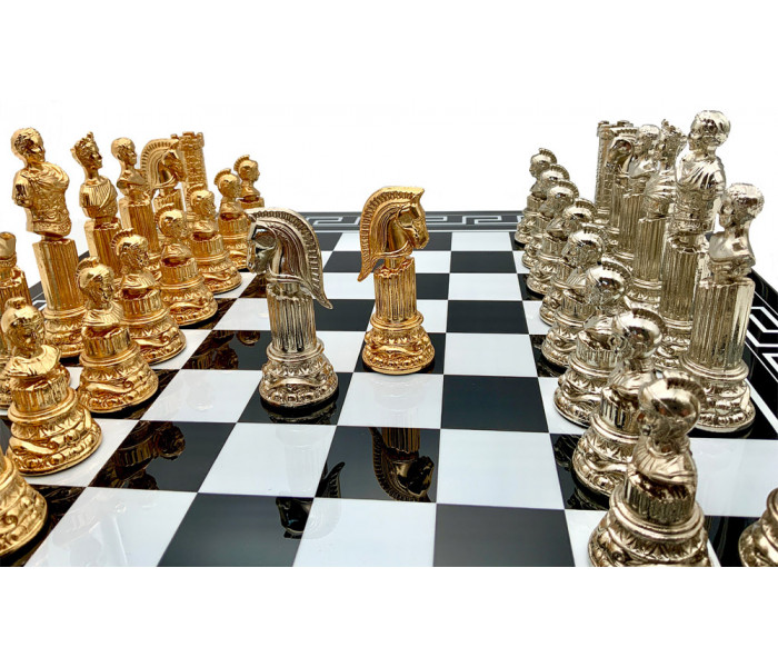 Шахматы Italfama Imperatore Romano, 50 x 50 см, фигуры цинк, золото, серебро (46G+348NB)
