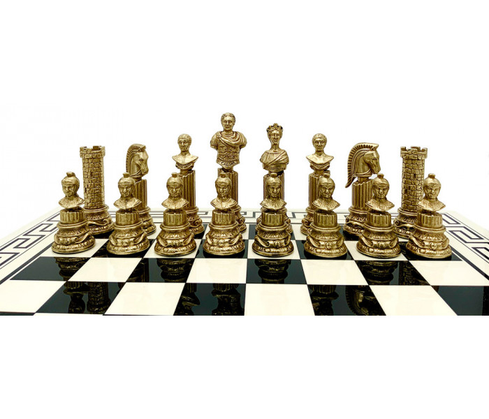 Шахматы Italfama Imperatore Romano, 50 x 50 см, фигуры цинк, латунь, никель (46M+342BN)