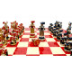 Шахматы Italfama Landsknecht Rosso, 42 x 42 см, фигуры цинк, латунь, никель (19-84+511R)