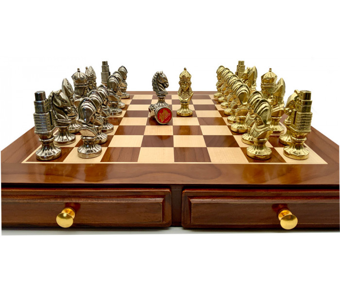 Шахматы Italfama Moncada, 46 x 46 см, фигуры цинк, латунь, никель (18M+G448)