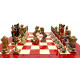 Шахматы Italfama Napoleone Rosso, 42 x 42 см, фигуры цинк, латунь, никель (19-57+511R)