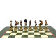Шахматы Italfama Napoleone Verde, 42 x 42 см, фигуры цинк, латунь, никель (19-92+510R)