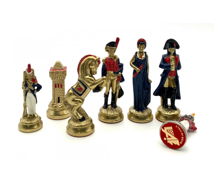 Шахматы Italfama Napoleone, 51 x 51 см, фигуры цинк, латунь, никель (19-57+526R)