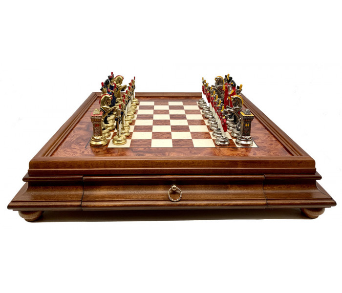 Шахматы Italfama Napoleone, 53 x 53 см, фигуры цинк, латунь, никель (19-57+434R)