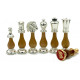 Шахматы Italfama Orientale Marrone, 48 x 48 см, фигуры цинк, золото, серебро (154GS+431RS)