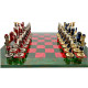 Шахматы Italfama Rinascimento Fiorentino Verde, 51 x 51 см, фигуры цинк, латунь, никель (19-48+516R)