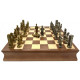 Шахматы Italfama Romani vs Barbari, доска шкатулка, 38 x 38 см, фигуры цинк, латунь, никель (93M+G10936)