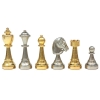 Фото 3 - Шахи Italfama Staunton Marrone, 32 х 32 см, фігури цинк, золото, срібло (70G+333W)
