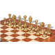 Шахматы Italfama Staunton Marrone, 42 x 42 см, фигуры цинк, латунь, никель (70M+721R)