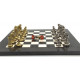 Шахматы Italfama Staunton Nero, 42 x 42 см, фигуры цинк, латунь, никель (70M+513R)