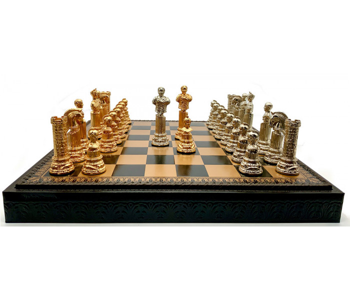 Шахматы и нарды Italfama Imperatore Romano, 48 x 48 см, фигуры цинк, золото, серебро (46G+222GN)