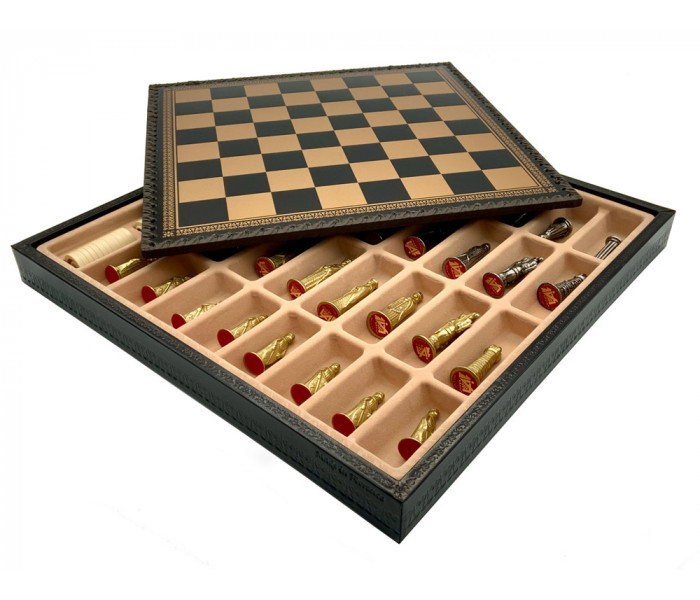 Шахматы и нарды Italfama Medioevale, 35 x 35 см, фигуры цинк, латунь, никель (71M+219GN)