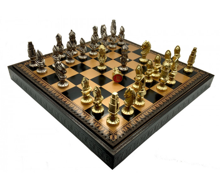 Шахматы и нарды Italfama Moncada, 48 x 48 см, фигуры цинк, латунь, никель (18M+222GN)