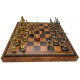 Шахматы и нарды Italfama Napoleone Marrone Carta, 35 x 35 см, фигуры цинк, латунь, никель (92M+219MAP)