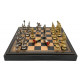 Шахматы и нарды Italfama Napoleone Nero, 35 x 35 см, фигуры цинк, латунь, никель (92M+219GN)