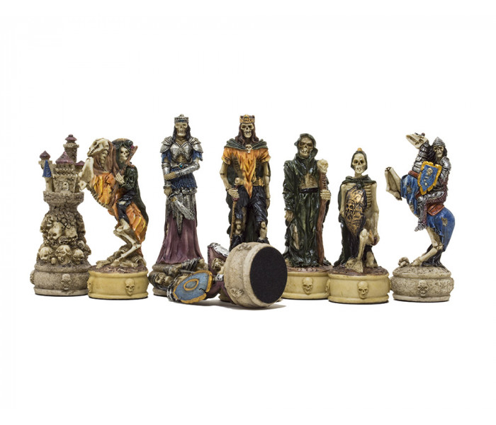 Шахматы и нарды Italfama Skeletons Marrone, 35 x 35 см, фигуры полистоун (R70637+219MAP)