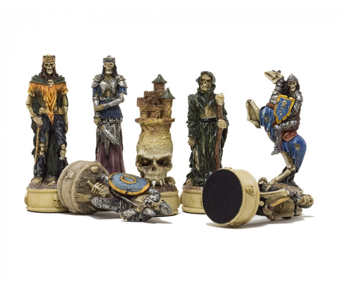 Шахматы и нарды Italfama Skeletons Marrone, 35 x 35 см, фигуры полистоун (R70637+219MAP)