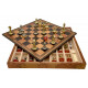 Шахматы и нарды Italfama Staunton Marrone Carta, 35 x 35 см, фигуры цинк, латунь, никель (70M+219MAP)