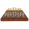 Фото 2 - Шахи та нарди Italfama Staunton Marrone, 35 x 35 см, фігури цинк, золото, срібло (70G+209L)