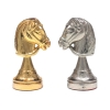 Фото 6 - Шахи та нарди Italfama Staunton Marrone, 35 x 35 см, фігури цинк, золото, срібло (70G+209L)