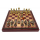 Шахматы и нарды Italfama Staunton Rosso, 35 x 35 см, фигуры цинк, латунь, никель (70M+219GR)