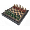 Фото 2 - Шахи та шашки Italfama Medioevale, 28 x 28 см, фігури цинк, латунь, нікель (19-72+218GB)