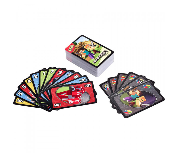 Настольная карточная игра Uno Minecraft (Уно Майнкрафт). Mattel (FPD61)