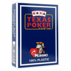 Профессиональные пластиковые карты Modiano Texas Poker, blue