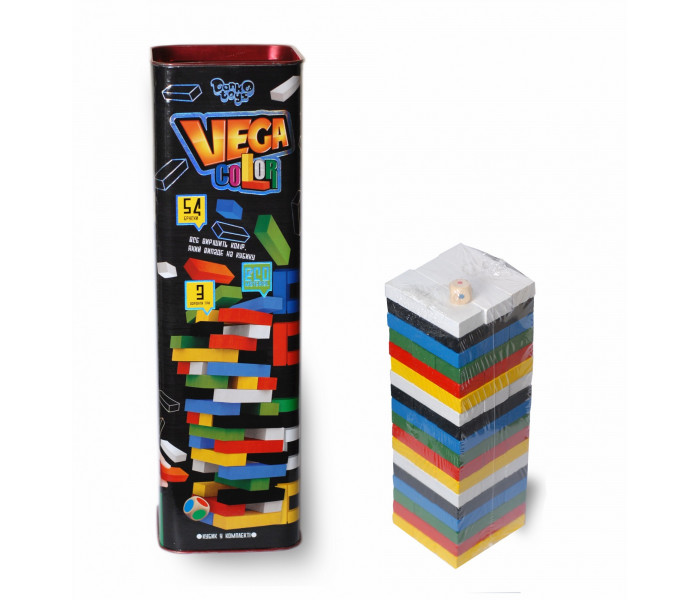 Настольная игра джанга цветная VEGA COLOR. Danko Toys (GVC-01U)