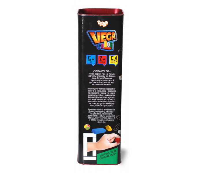 Настольная игра джанга цветная VEGA COLOR. Danko Toys (GVC-01U)