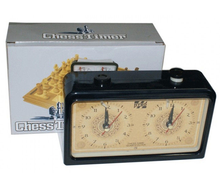 Шахматные часы аналоговые (желтые) HYBO HB-9004a