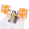 Фото 3 - Скейтборд круїзер пластиковий з колесами, що світяться Light Fish SK-885-4 (PU світить, р-р 60x17см, чорний-білий)