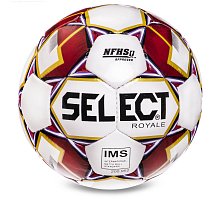Фото М’яч футбольний №5 SELECT ROYALE IMS FB-2982-5 (PU, ручний шов, бордовий)