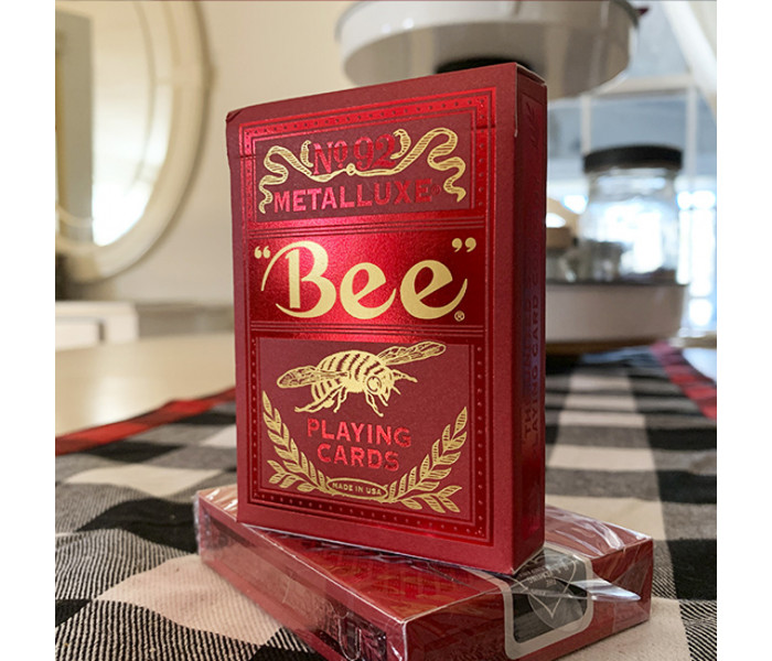Игральные карты Bee Red Metalluxe