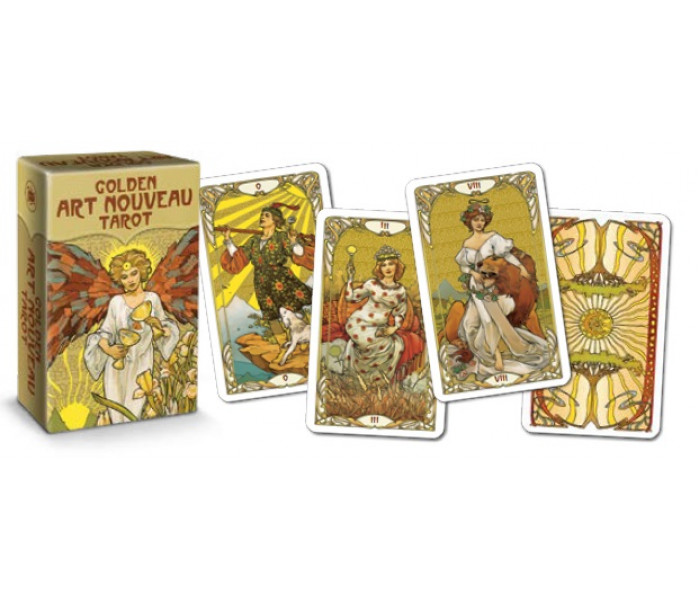 Міні Золоте Таро Уейт Ар Нуво - Міні Golden Art Nouveau Tarot. Lo Scarabeo