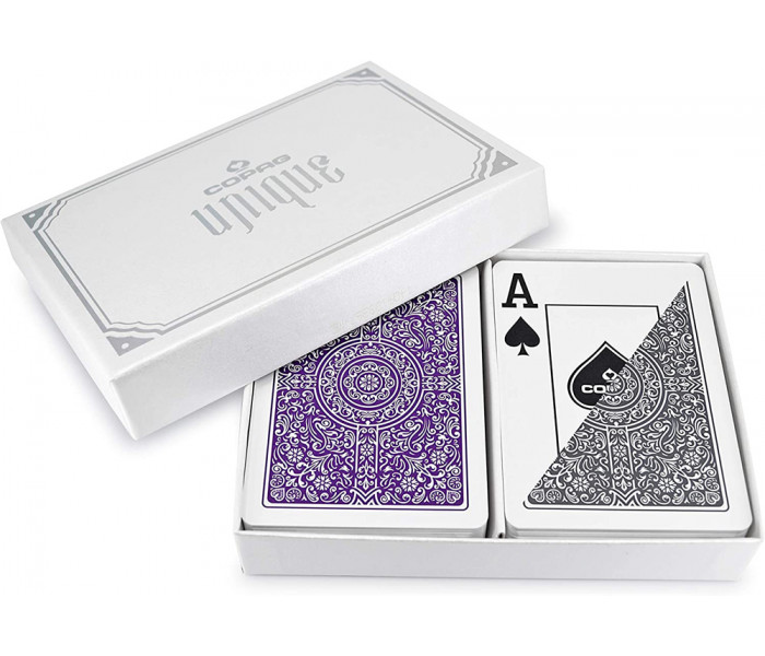 Подарочный набор карт Copag 100% пластик Poker Size (Purple/Grey)